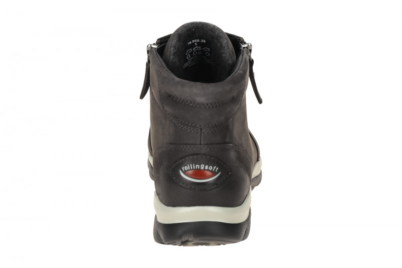 Gabor RollingSoft Schuhe Stiefel dunkelgrau Nubuck