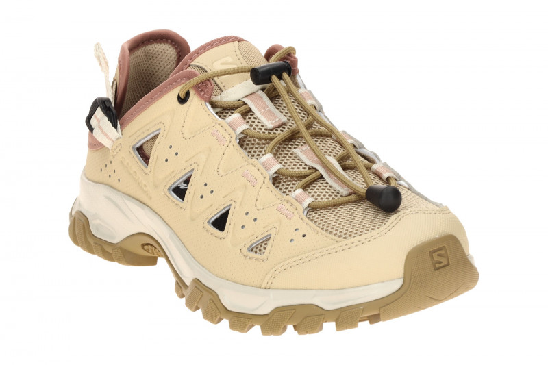 Salomon Alhama Schuhe beige gelocht Damen 477868