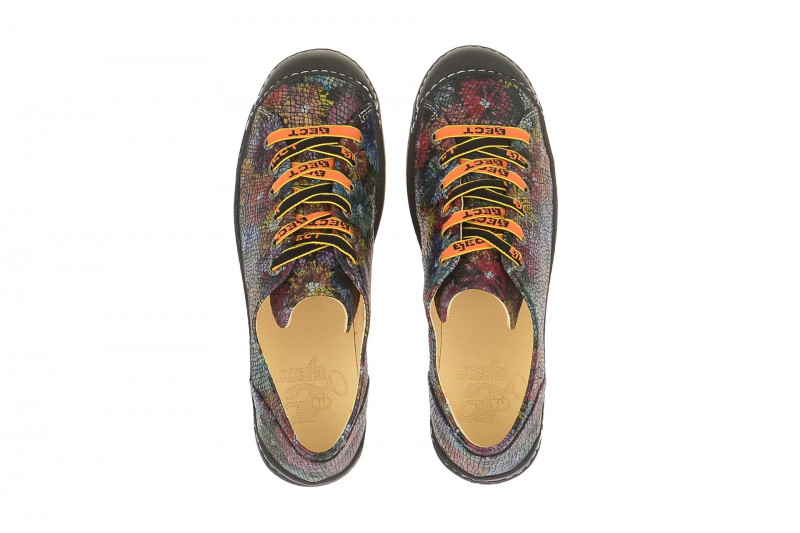 Eject Dass Schuhe schwarz Blumen 11207