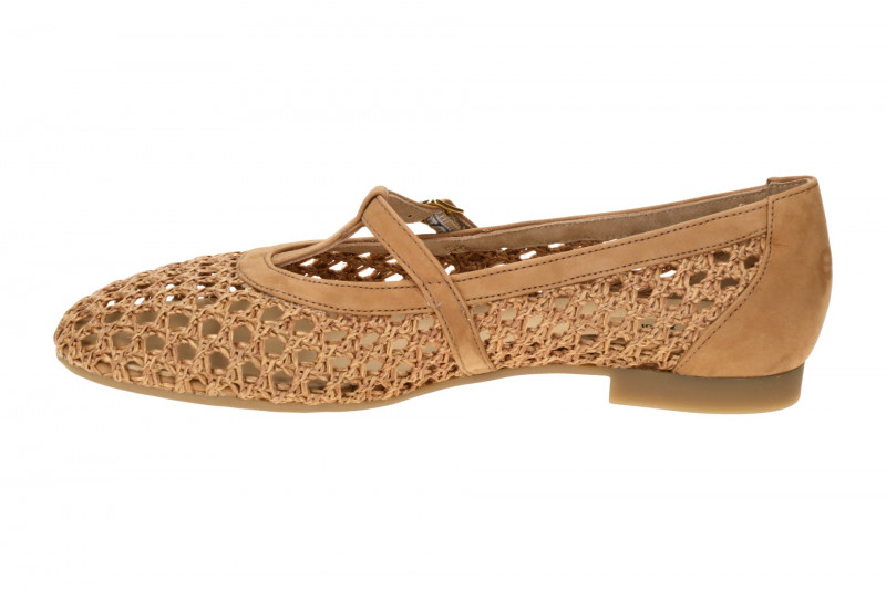 Paul Green Mary Jane Ballerinas braun geflochten 1143