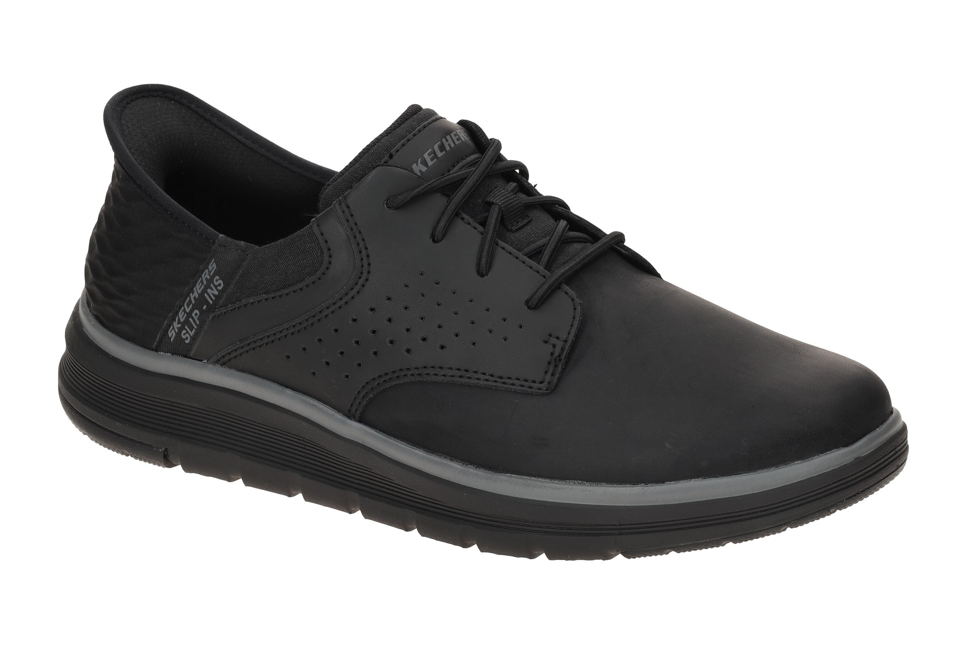 Skechers Orell Slipper Schuhe schwarz SLIP-INS 205249 | Schuhhaus Strauch