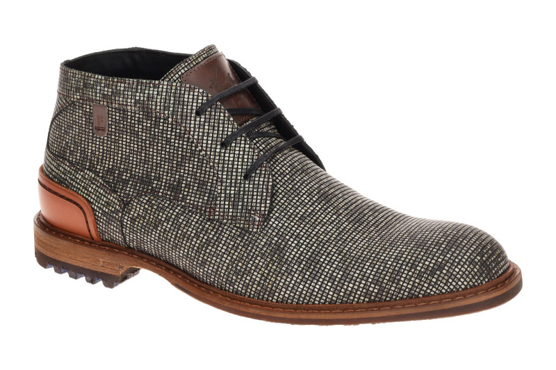 Floris van Bommel Crepi Schuhe taupe braun Kästchen 50159