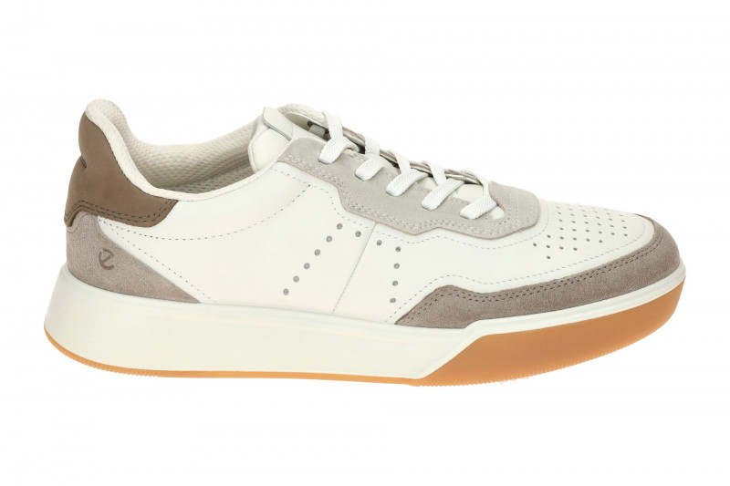ecco Street Court Schuhe weiß taupe grau 539814