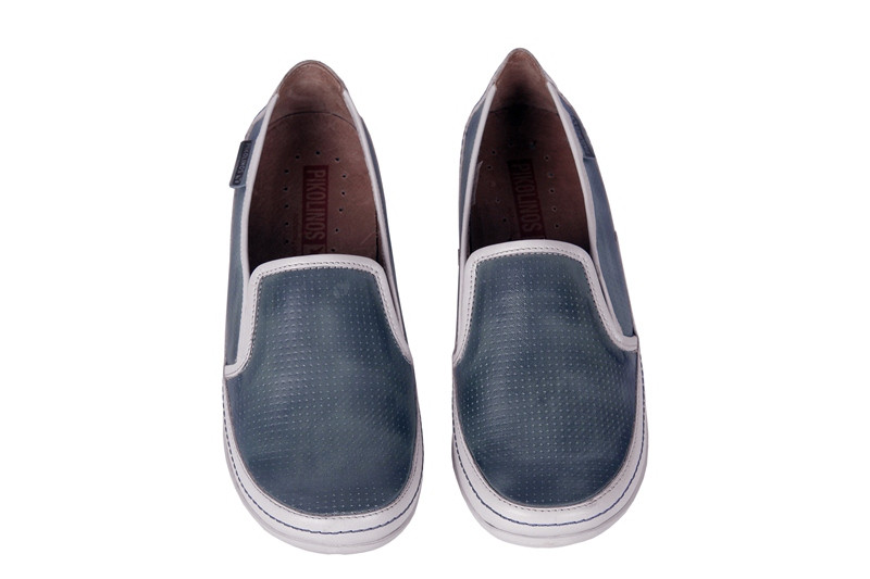 Pikolinos Lisboa Schuhe blau weiß Slipper 767-8487LA