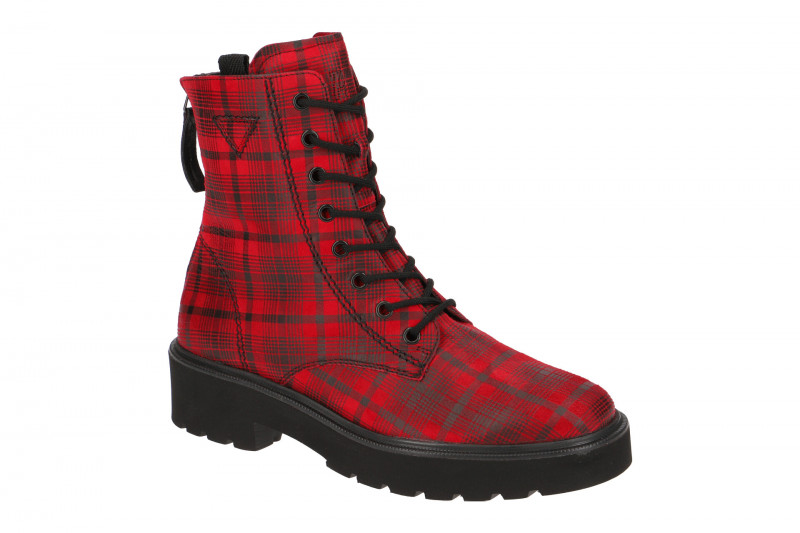 Paul Green Stiefel rot Karo 9581