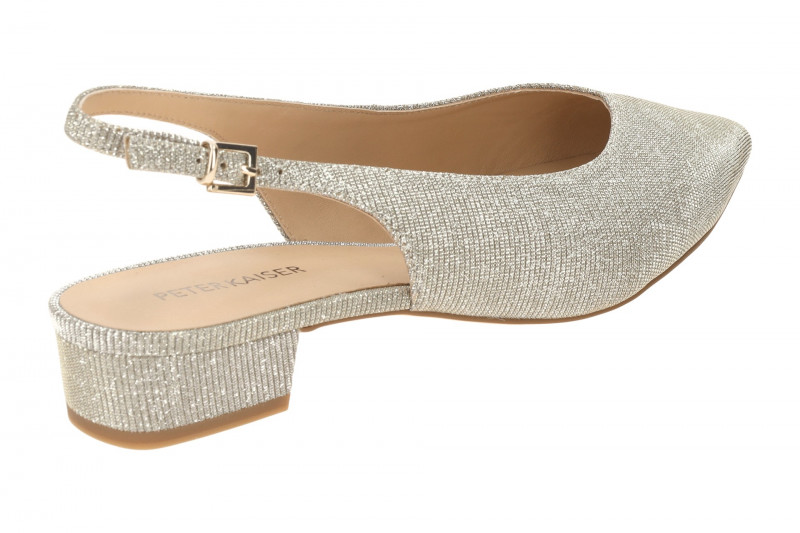 Peter Kaiser Sling Pumps grau sand Glitzer 79442