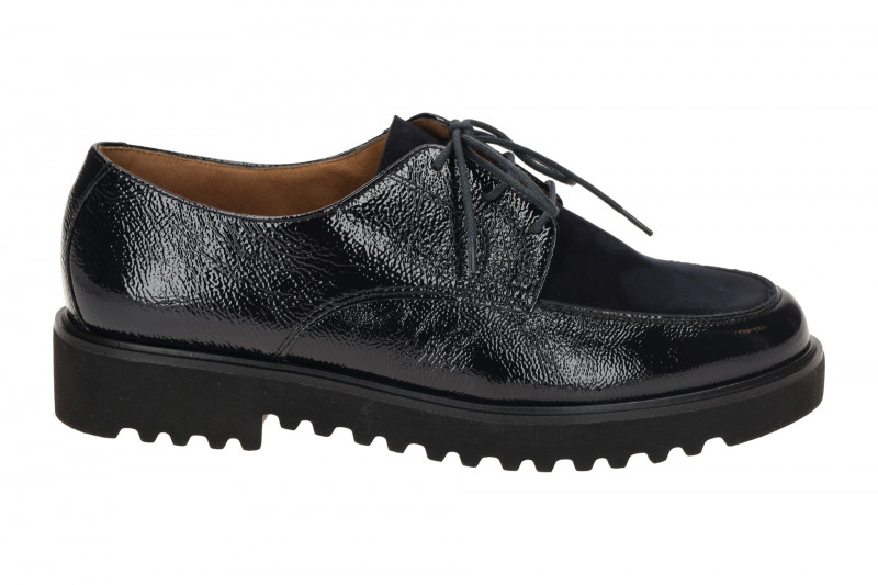 Paul Green Schuhe dunkelblau Mokassin Lack Samt 2688