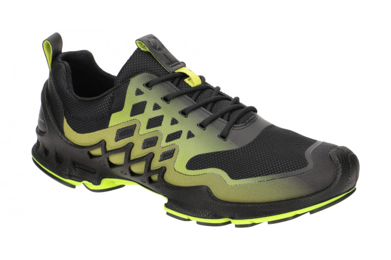 Ecco Biom AEX Herren Sportschuhe schwarz gelb