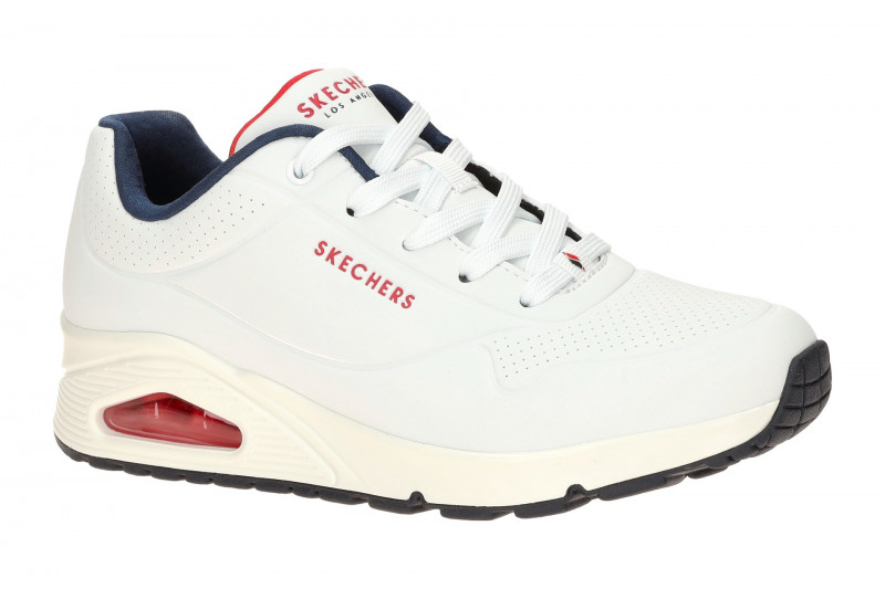 Skechers Uno Schuhe weiß blau Damen Sneakers 73690