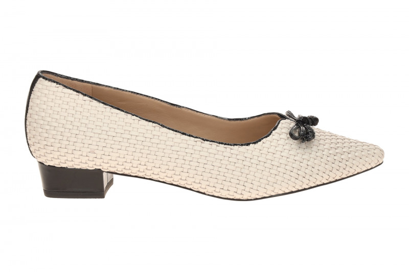 Peter Kaiser Pumps weiß offwhite Nappa Flecht 72471