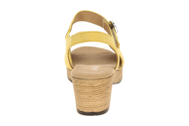 Gabor Plateau Sandalette gelb Velour 82.071.32