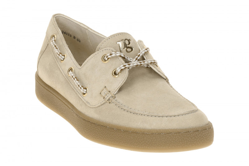 Paul Green Schuhe beige Mokassin im Bootsschuh Stil 1185