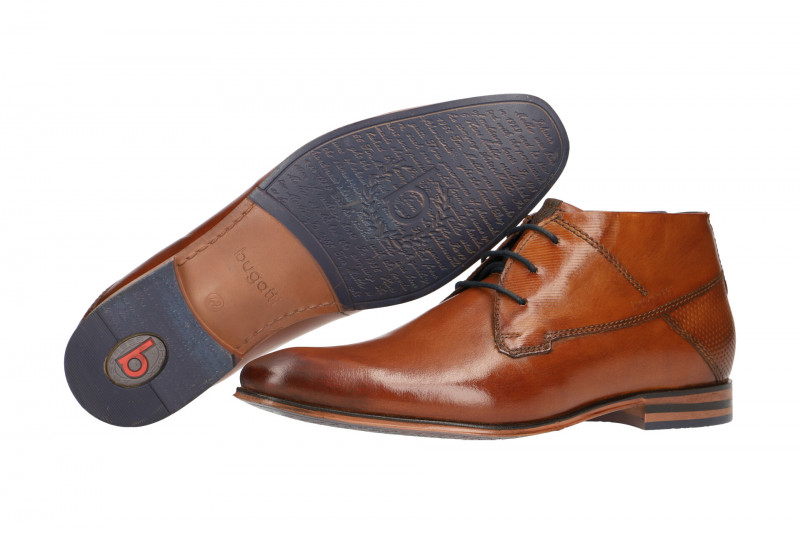 bugatti Mattia Schuhe Stiefelette braun cognac
