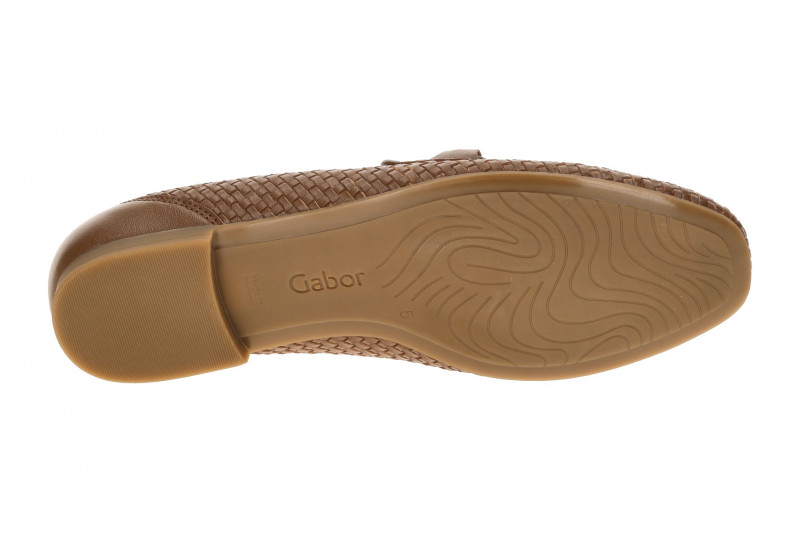 Gabor Slipper Loafer braun geflochten 85.218.28