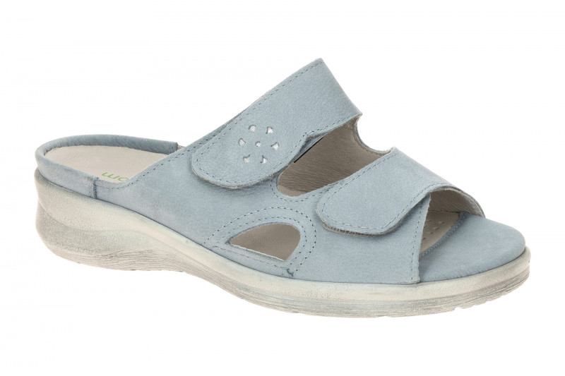 Waldläufer Merle Pantolette hellblau Glitzer 811503