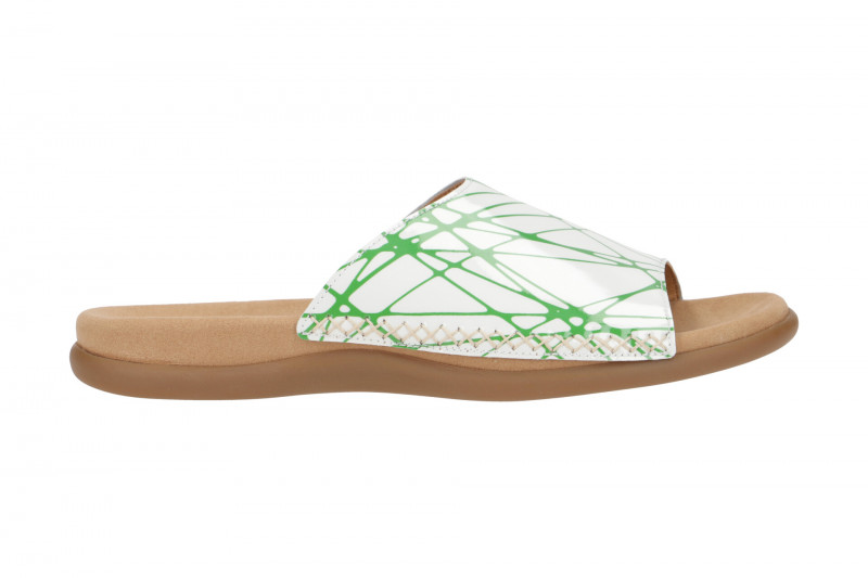 Gabor Pantolette weiß grün Lack 63.705.02