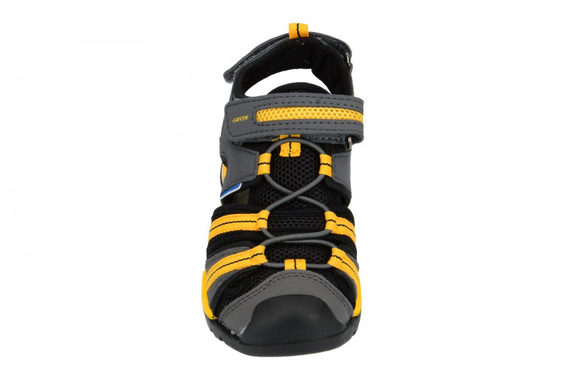 Geox Kinder Sandale grau gelb Wassertauglich