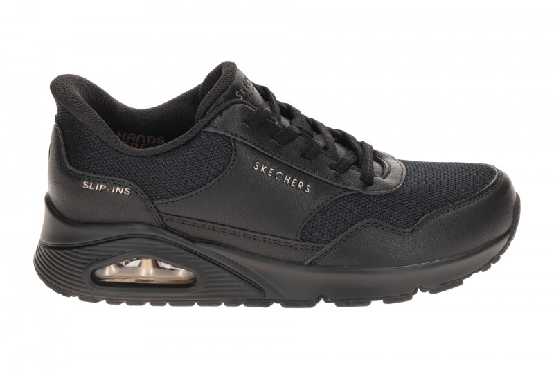 Skechers Uno Schuhe Slipper schwarz Damen Sneakers Slip Ins 177117