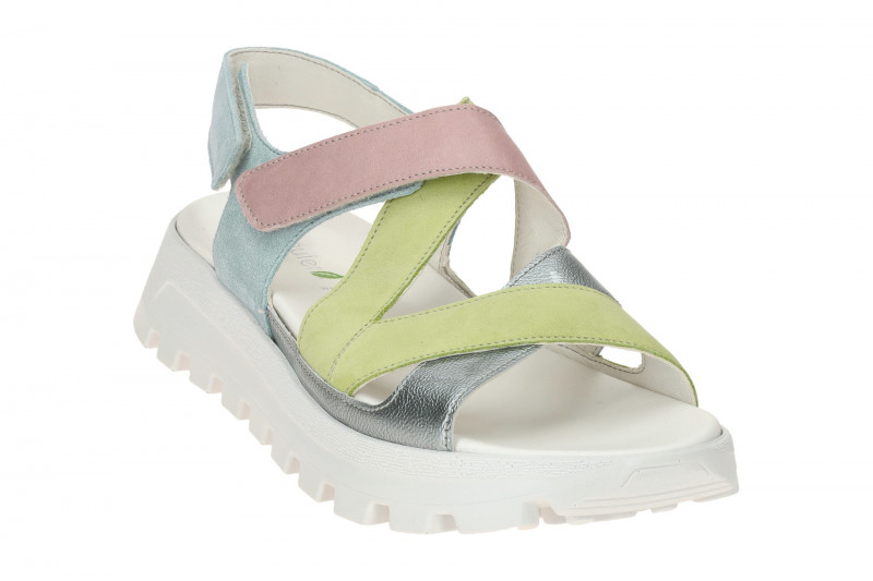 Waldläufer Nele Sandale grün bunt H-Weite 730004