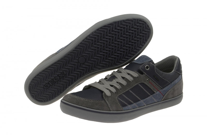 Geox Respira Box F Sneakers in blau grau Herrenschuhe