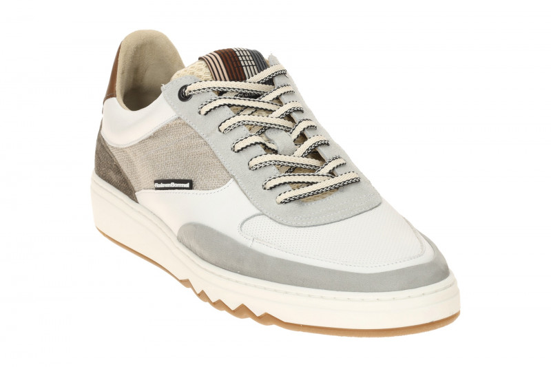 Floris van Bommel De Kupster Schuhe weiß grau Sneaker 10143