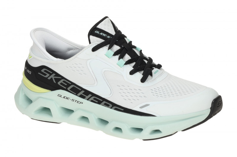 Skechers Glide Step Schuhe weiß grün Damen Slip-Ins 150510