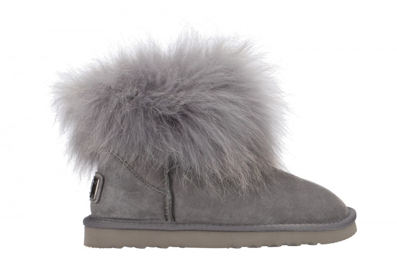 Oog Stiefel grau Lammfell Boots