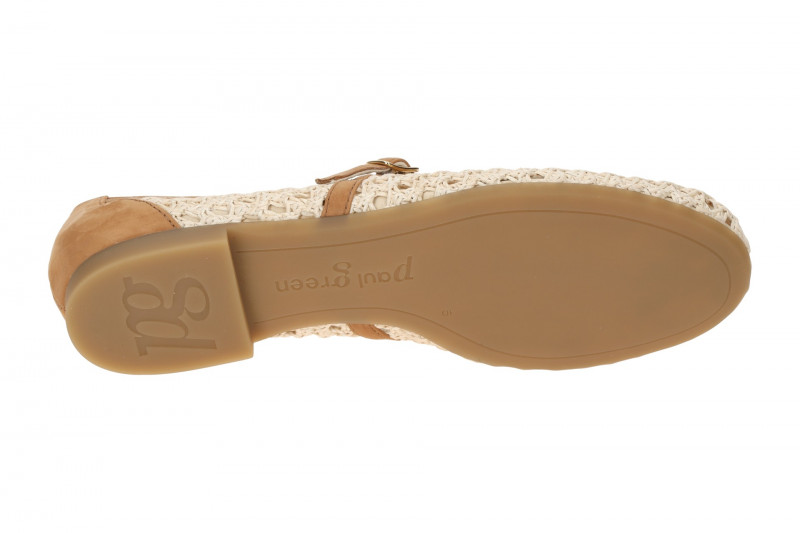 Paul Green Mary Jane Ballerinas beige geflochten 1143