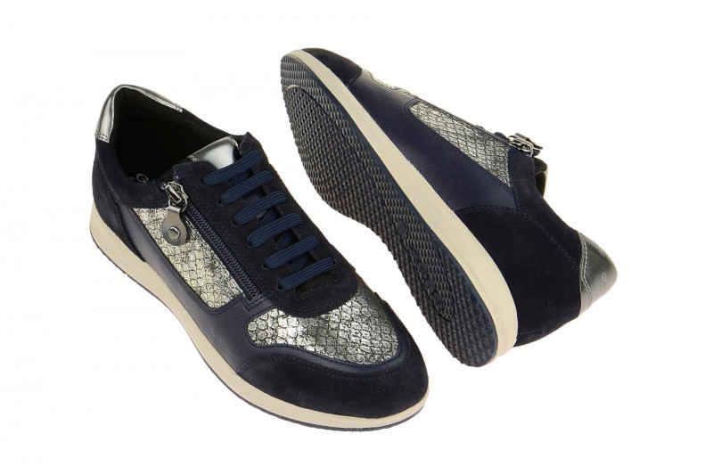 Geox Avery Schuhe blau grau metallic D74H5A 0PV22 C0739