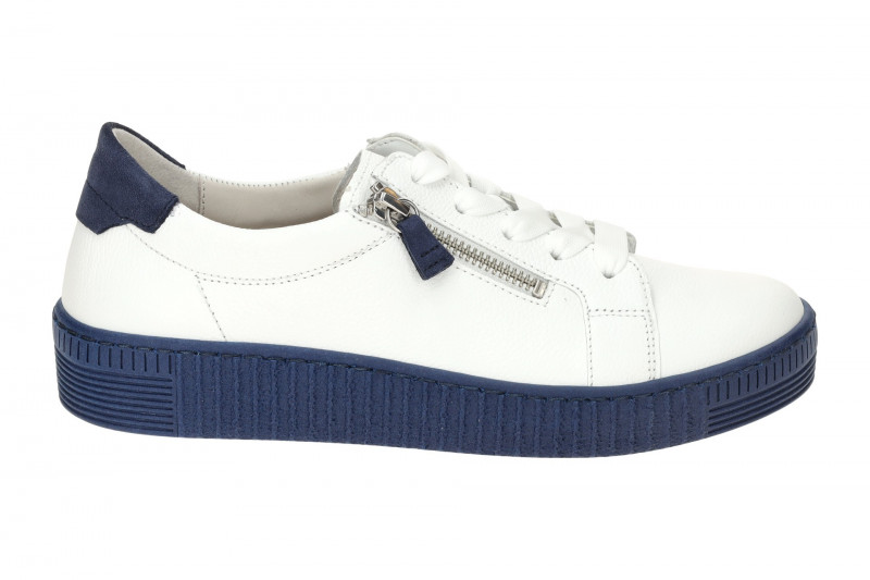Gabor Schuhe weiß blau Damen Sneakers 63.334.26