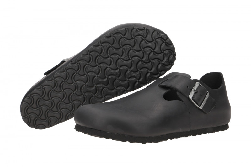 Birkenstock London BS Schuhe schwarz Schmal-Weit 166543
