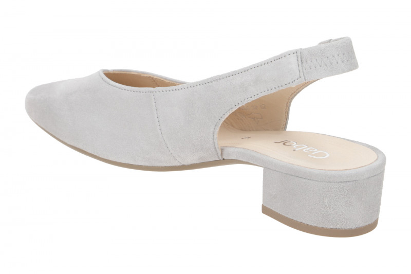 Gabor Sling Pumps hellgrau Velour 41.520.19