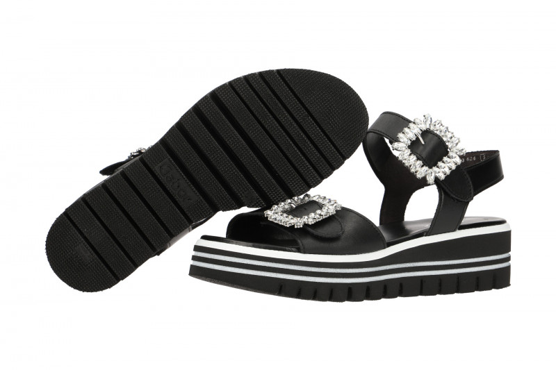 Gabor Plateau Sandale schwarz 23.624.27