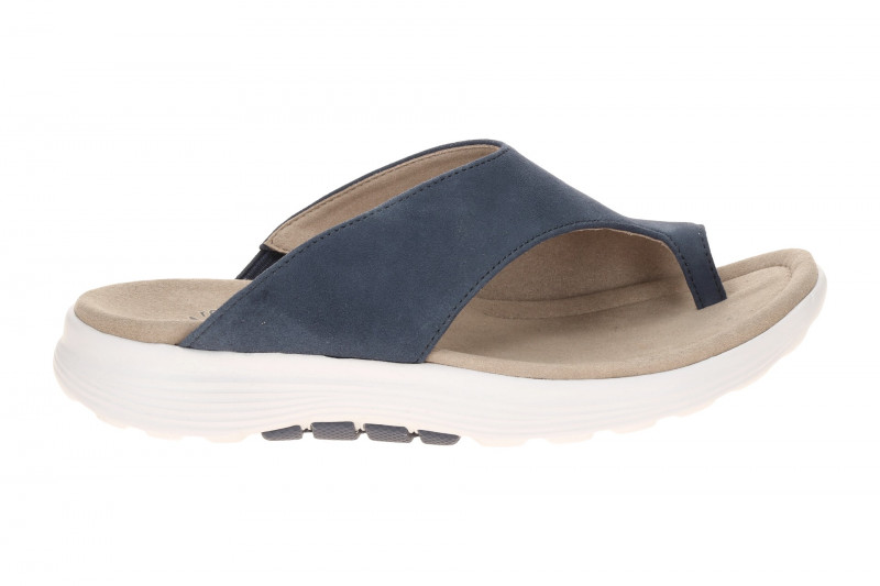 Gabor RollingSoft Pantolette blau marine Velour 86.812.46