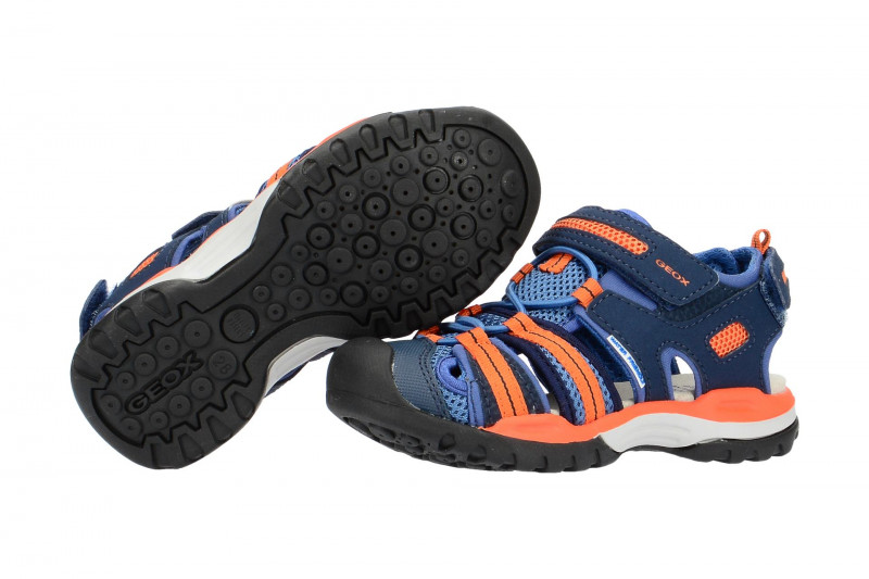 Geox Kinder Sandale blau orange Wassertauglich