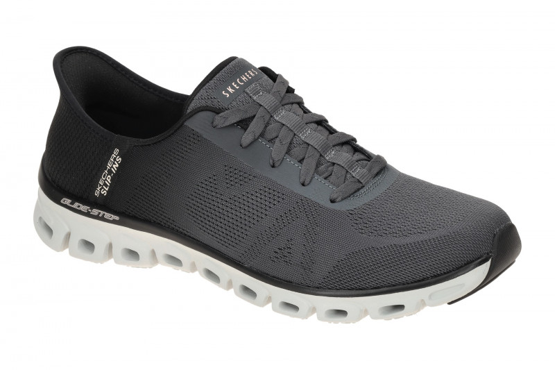 Skechers Glide Step Schuhe grau schwarz Slip-Ins 104566