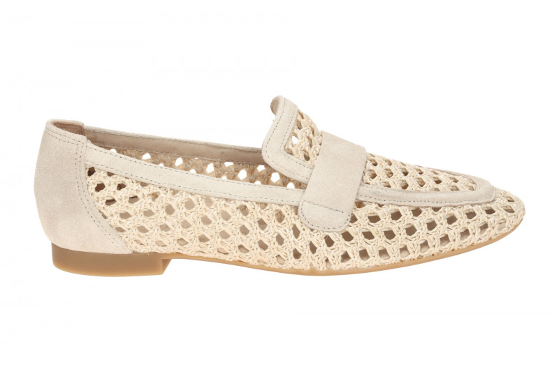 Paul Green Loafer Schuhe Slipper beige gelocht 1209