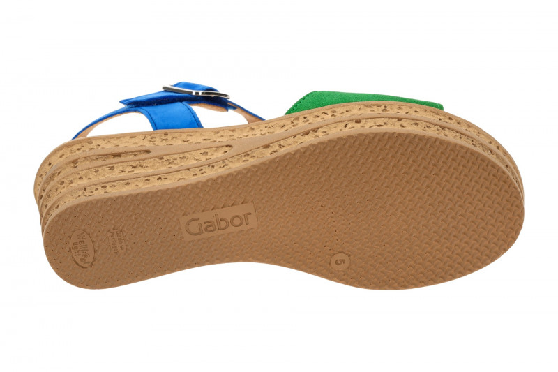 Gabor Plateau Sandale grün blau mix 64.651.19