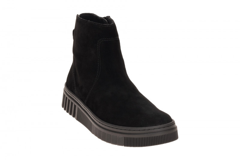Gabor Stiefelette schwarz Zip Boots Velour 8008.02.001