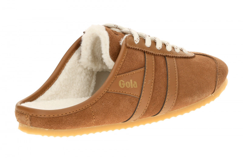 Gola Cleora Damen Pantoletten Mule braun umber Warmfutter CLB927