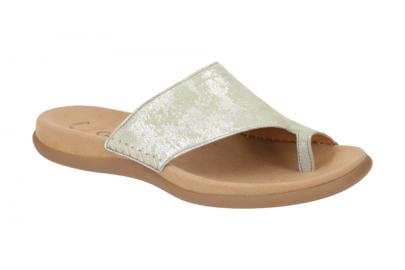 Gabor Pantolette mint grün metallic Zehentrenner 23.700.63