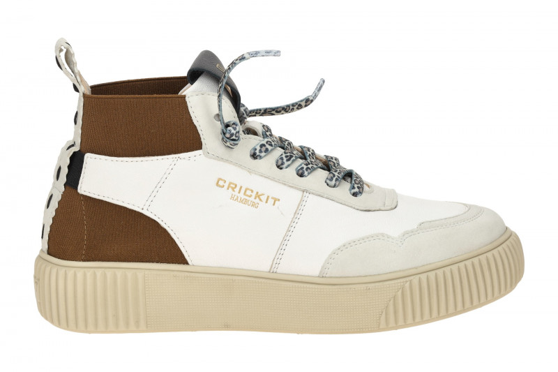 CRICKIT Rebeka Stretch Mid Sneaker weiß braun