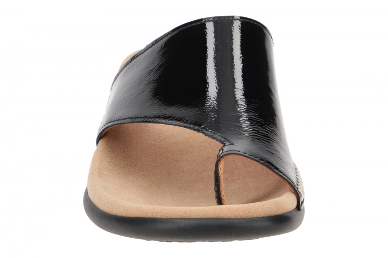 Gabor Zehentrenner Pantolette schwarz Lack