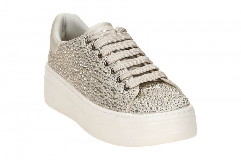 Tamaris Schuhe Plateau Sneaker beige Strass 23795