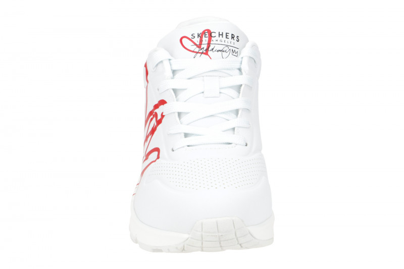 Skechers Uno Schuhe weiß rot Herz 177980