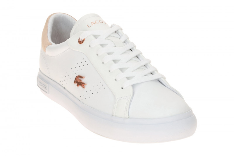 Lacoste Powercourt Schuhe Sneakers weiß Kupfer Damen