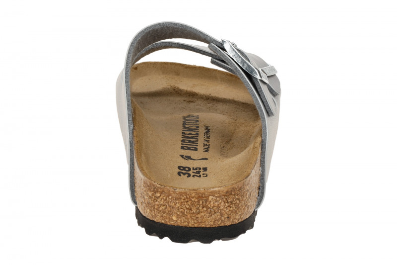 Birkenstock Arizona BS Pantolette silber SCHMAL 1012283