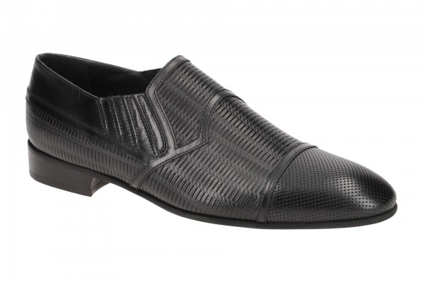 Bello Schuhe Slippers schwarz perforiert BL558