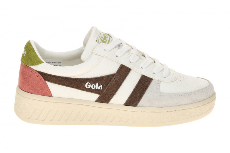 Gola Grandslam Trident Schuhe Sneakers weiß braun CLA415