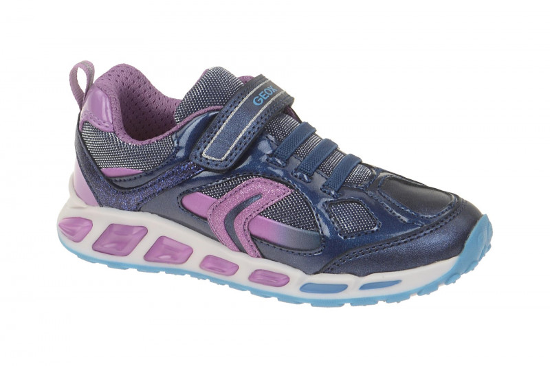 Geox Shuttle Mädchen Schuhe blau Blinker LED